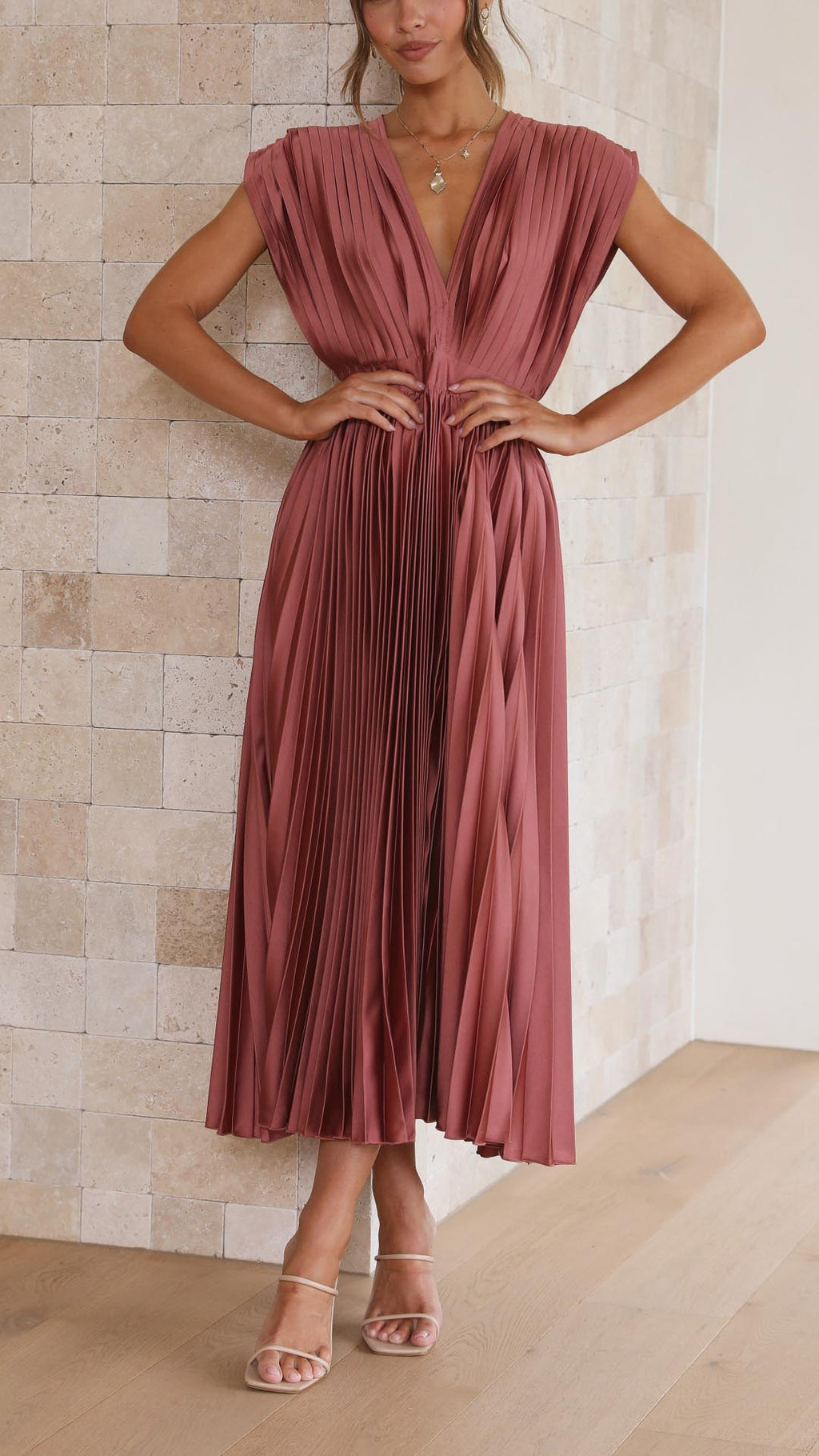 Radiant Elegance | Pleated Dress