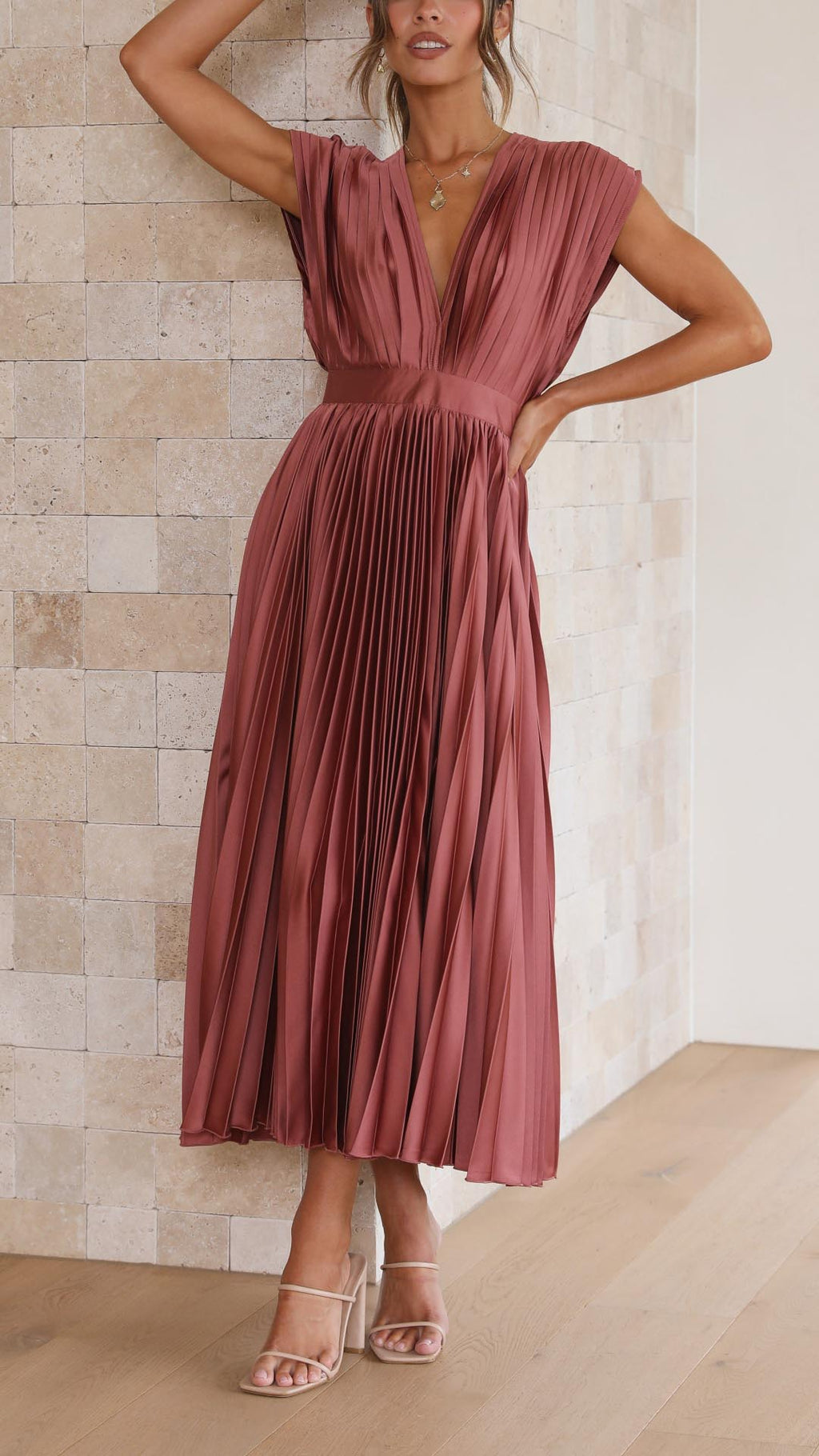 Radiant Elegance | Pleated Dress