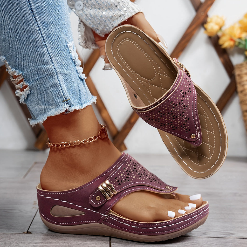 Shimmer peep-toe wedge sandals in light blue, navy, black, khaki, brown, grey and purple