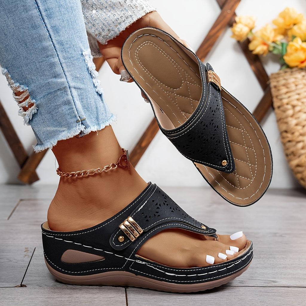 Shimmer peep-toe wedge sandals in light blue, navy, black, khaki, brown, grey and purple