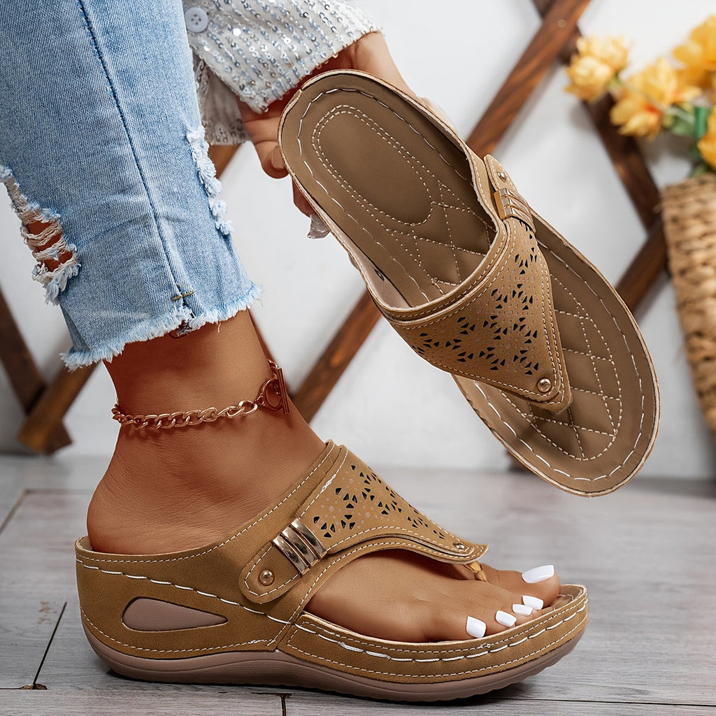 Shimmer peep-toe wedge sandals in light blue, navy, black, khaki, brown, grey and purple