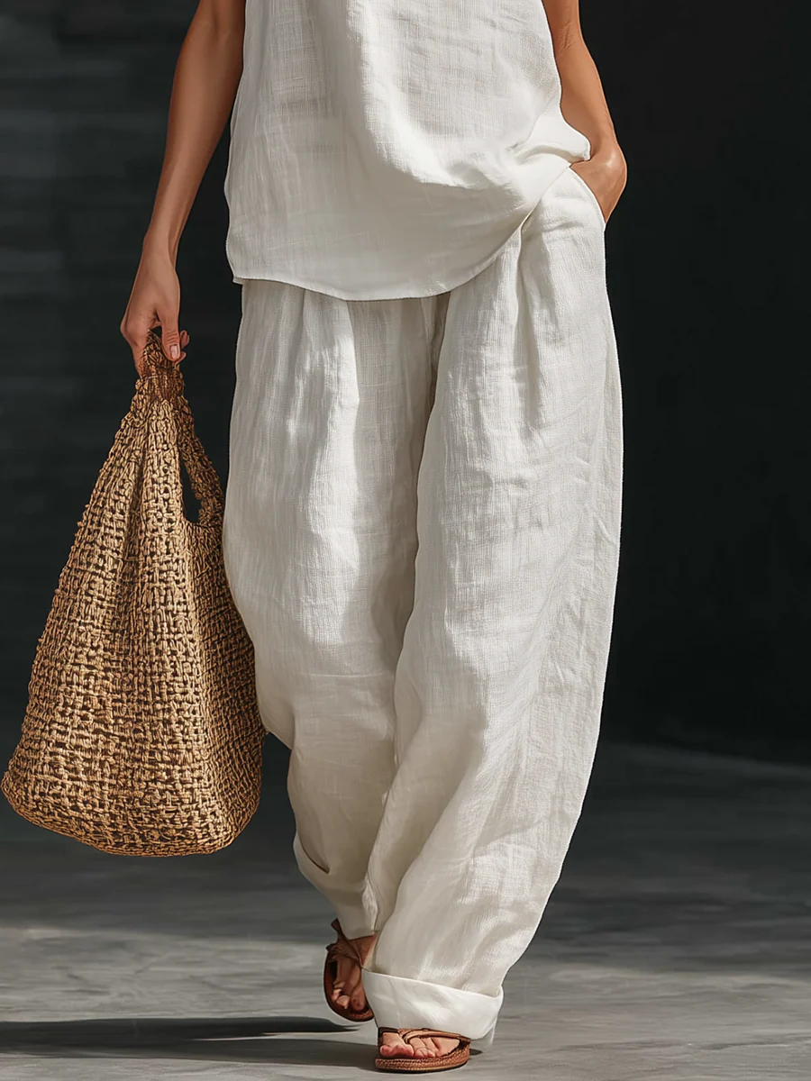 Zoë™ - Sleeveless Set with Wide Leg Trousers