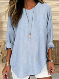 Airy vertical-stripe blouse in a relaxed, floaty cut suitable for everyday wear