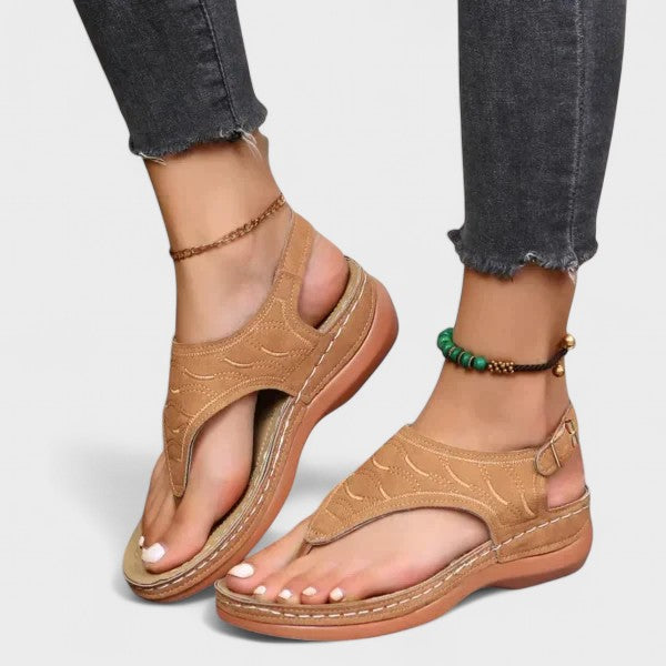Women's ankle-strap comfort sandals in black with a cushioned anatomic footbed