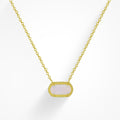 Delicate pendant necklace with coloured gemstone in turquoise