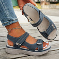Adjustable sport sandals with triple straps in blue, sky blue, black, beige and light brown