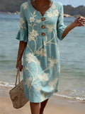 SOLIRA | Casual Floral Print Dress