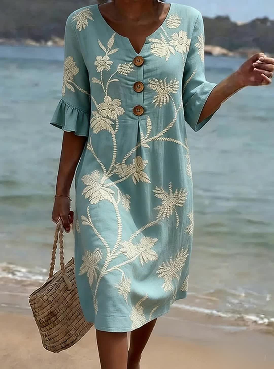 SOLIRA | Casual Floral Print Dress