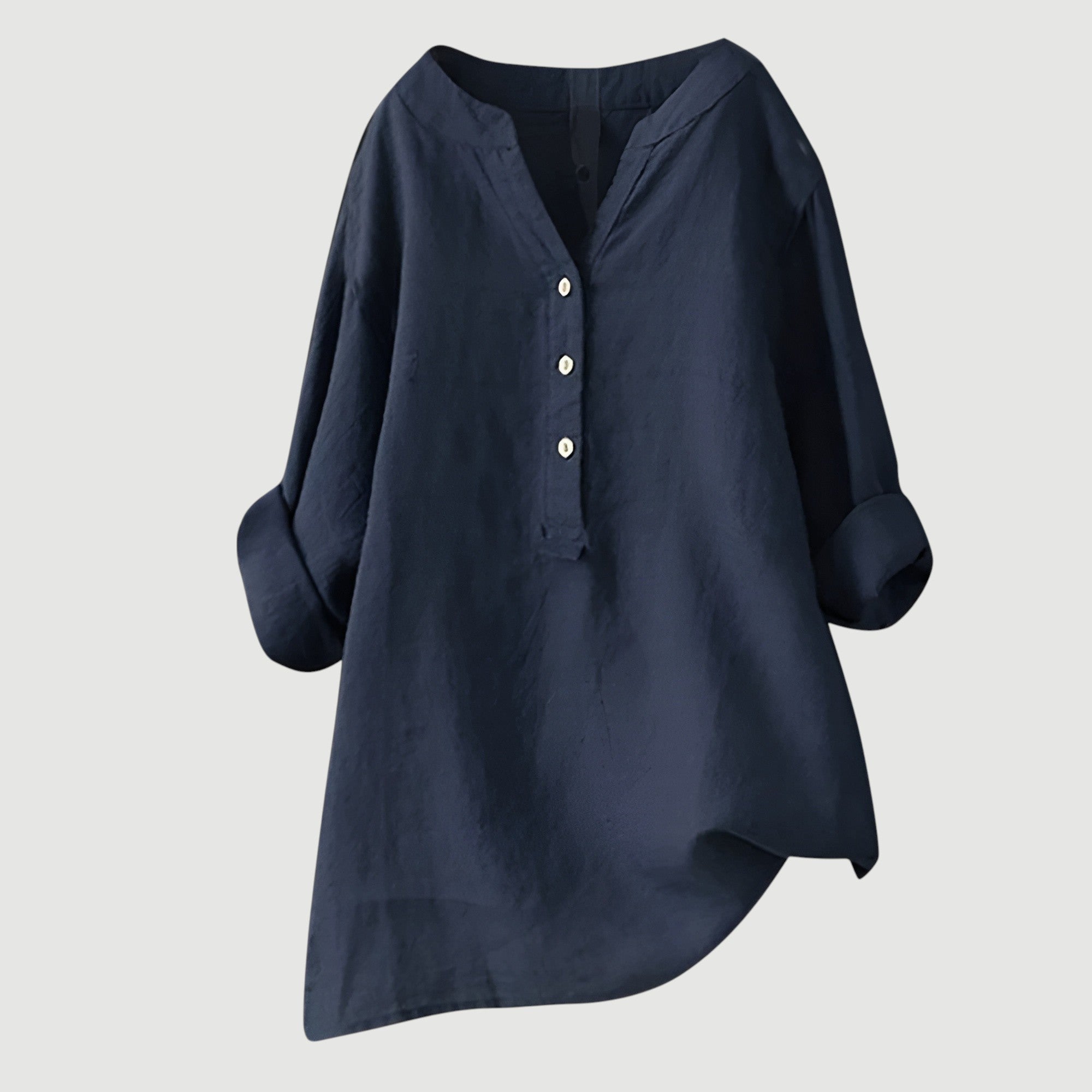 Green lightweight women's tunic top with a relaxed, airy cut