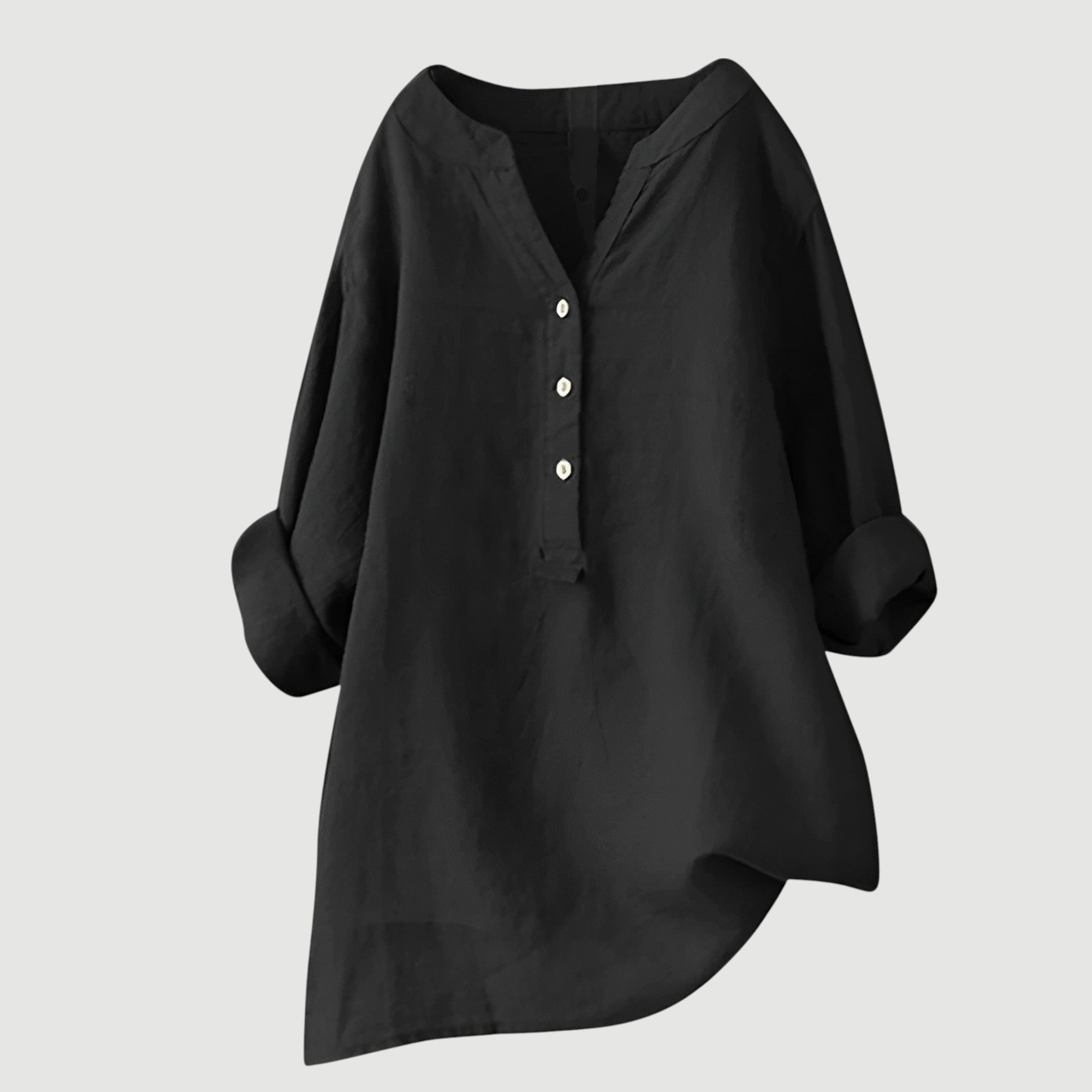 Green lightweight women's tunic top with a relaxed, airy cut