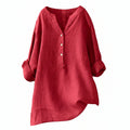 Green lightweight women's tunic top with a relaxed, airy cut