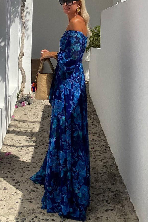 Luna | Long Floral Print Dress