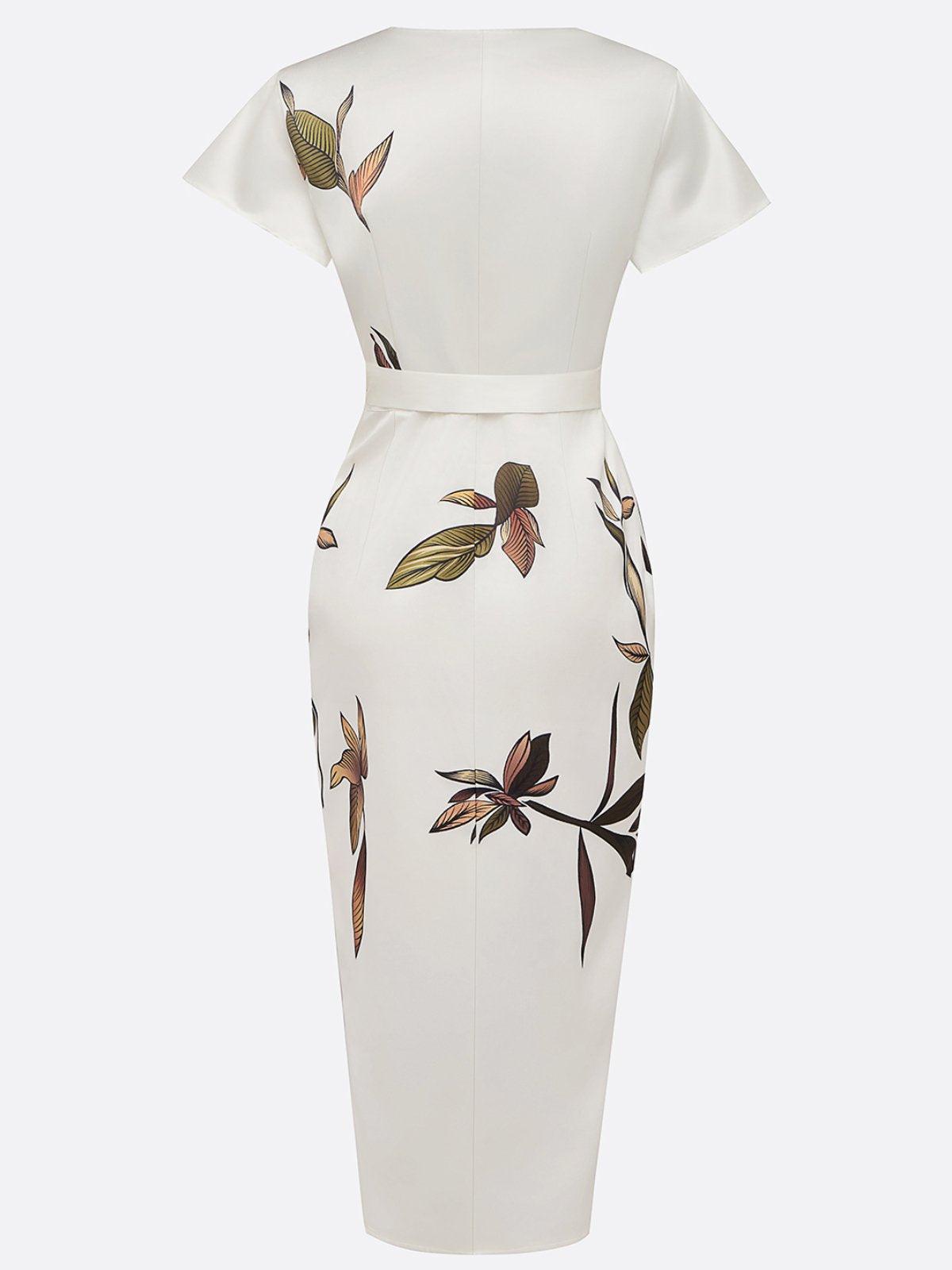Elin™ - Elegant Wrap Dress with Floral Pattern