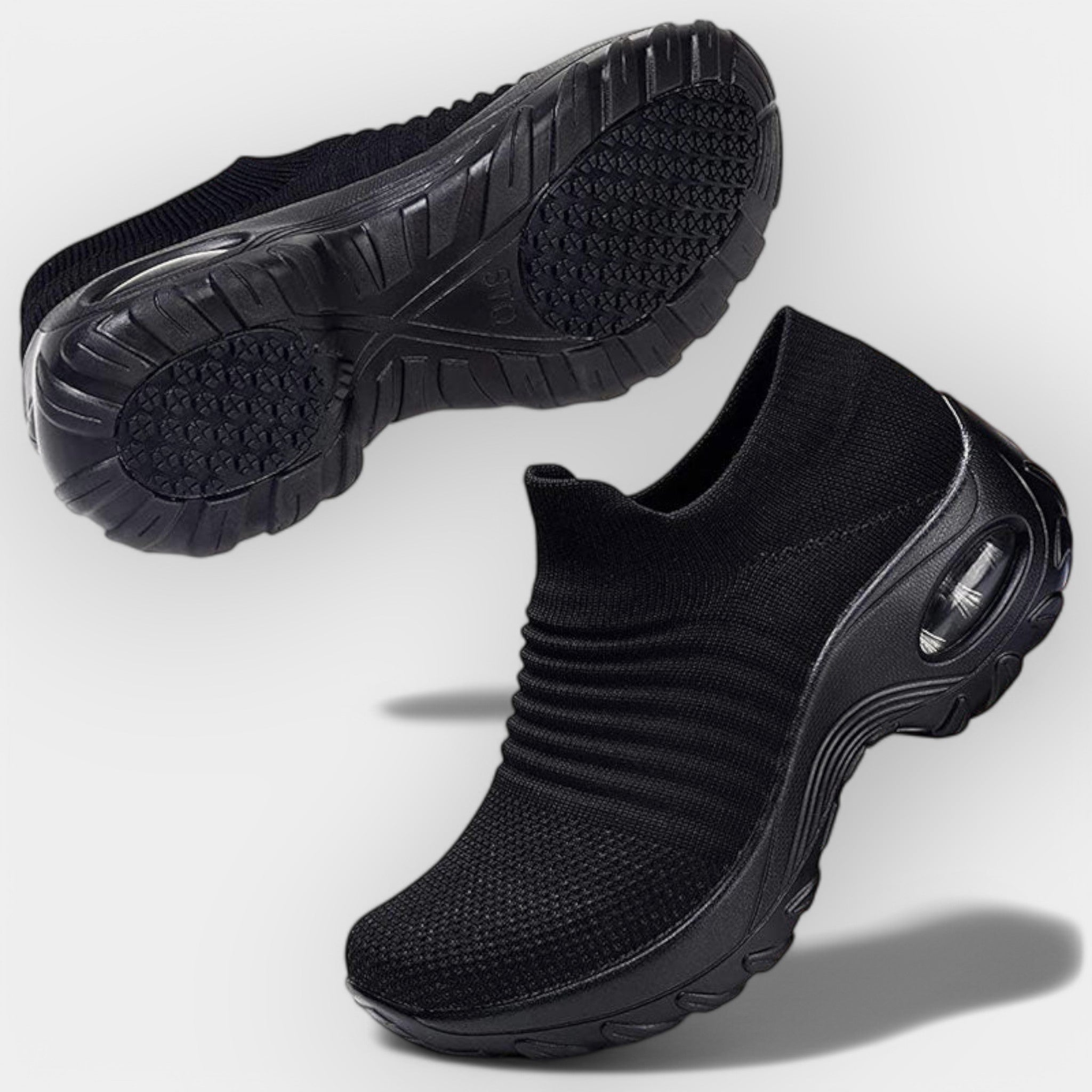 Women's versatile orthopedic shoes in navy blue with a cushioned ergonomic sole