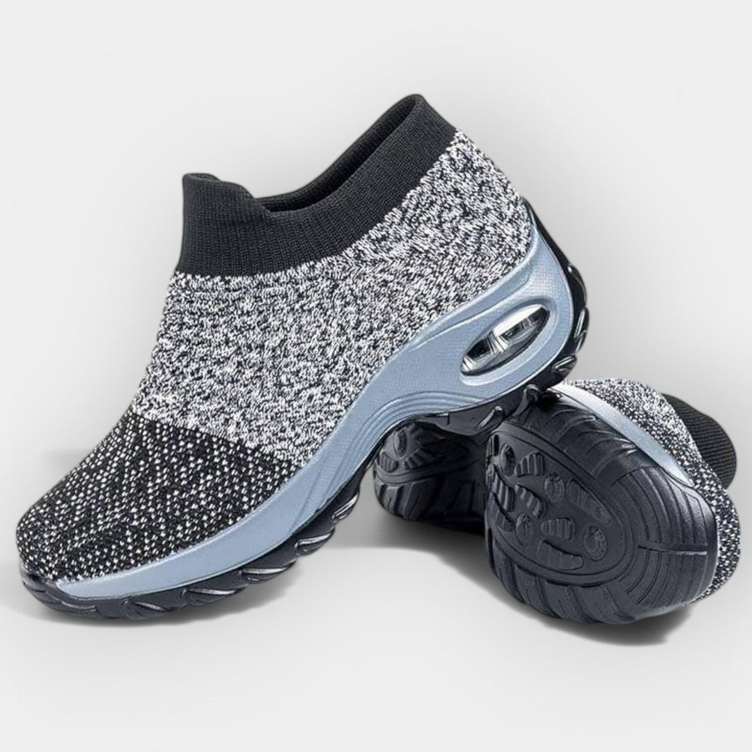Women's versatile orthopedic shoes in navy blue with a cushioned ergonomic sole