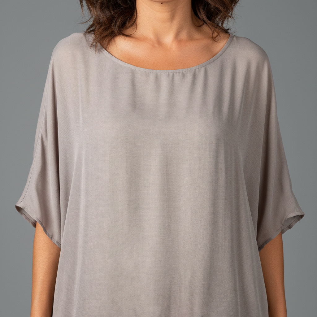 Floaty layered dress with a flowing silhouette in a soft, elegant cut