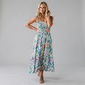 Light, floaty summer dress with an elasticated upper and airy skirt in a soft, feminine style