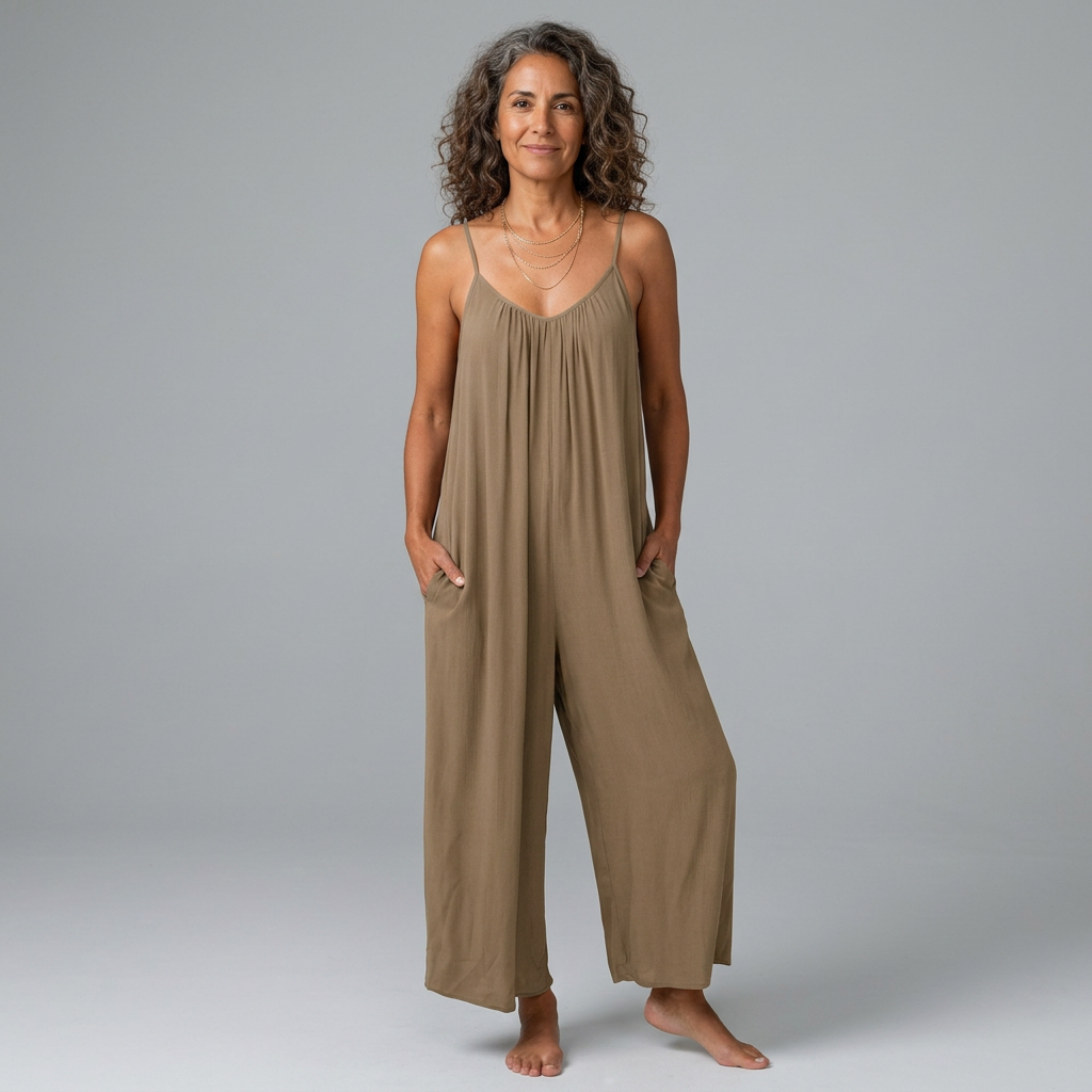 Relaxed wide-fit women's two-piece set in beige, available in a wide range of colours including red, grey, black, purple, navy and burgundy