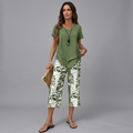 Floaty co-ord two-piece set with a natural print in a relaxed, flowing silhouette