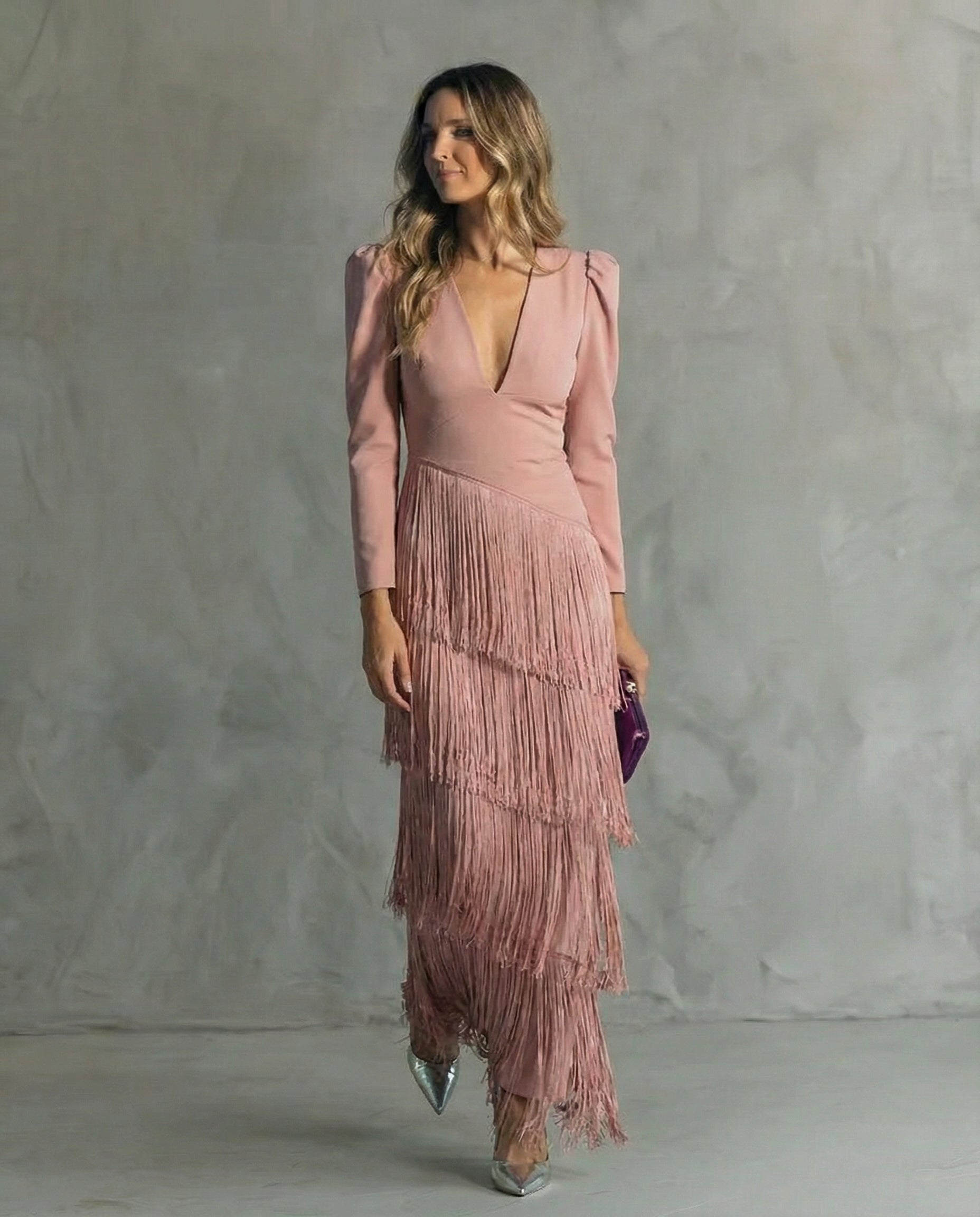 CHIARA™ | Elegant Dress with Fringe Sleeves