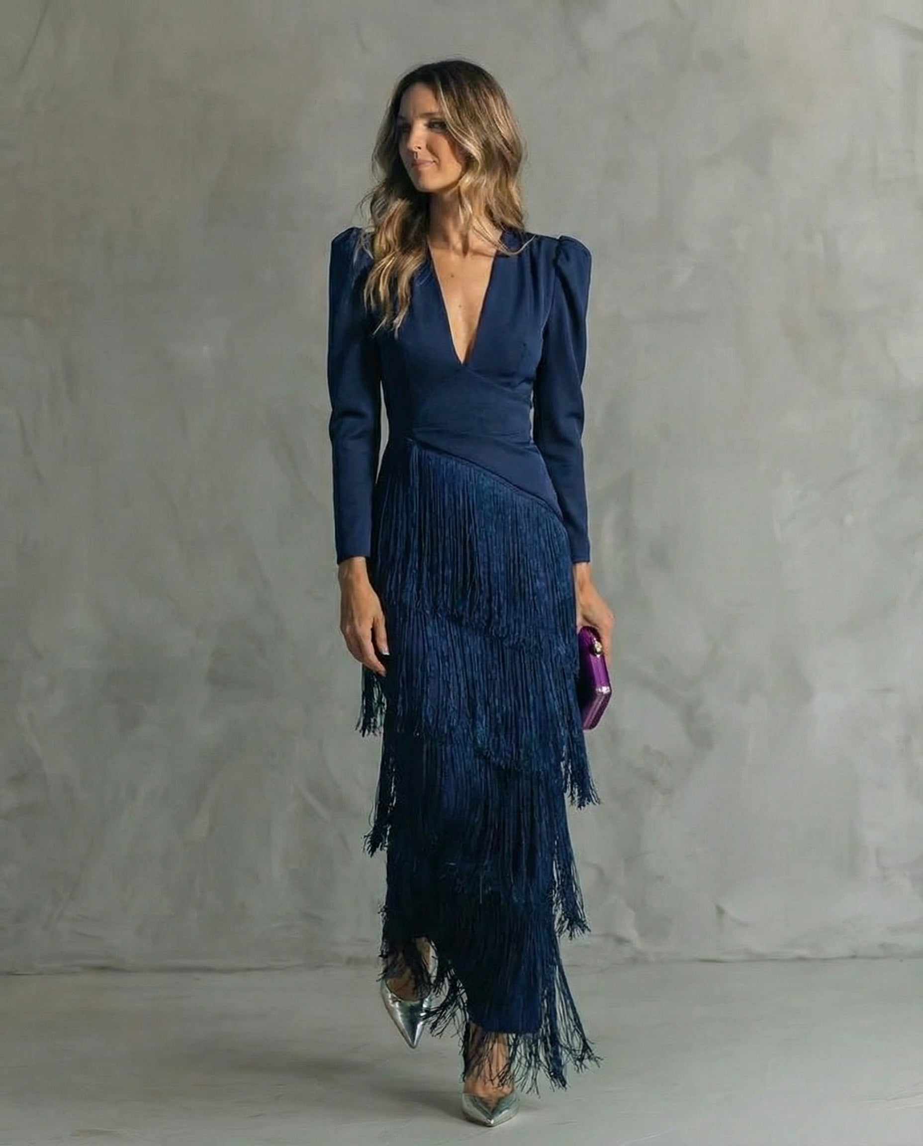 CHIARA™ | Elegant Dress with Fringe Sleeves