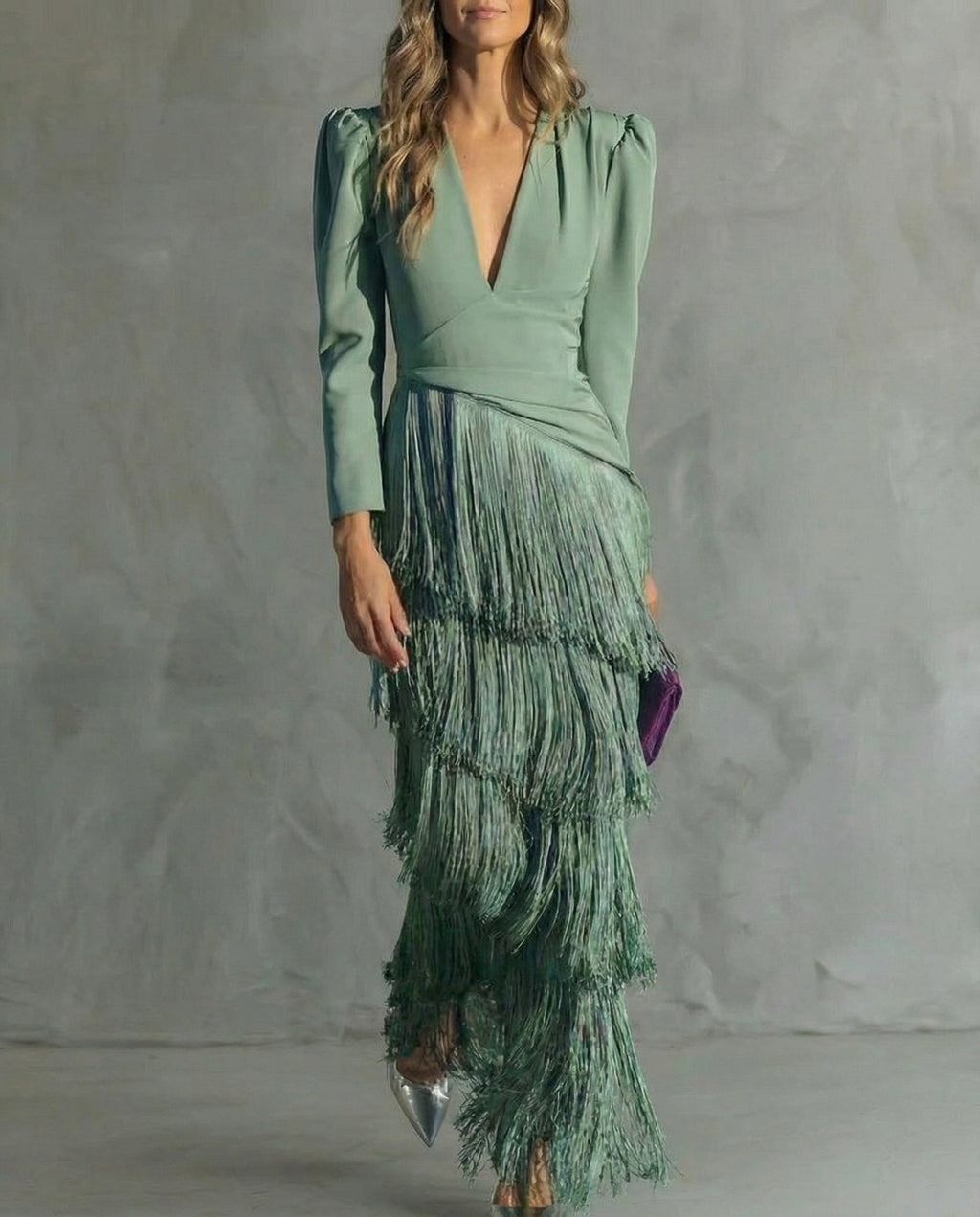 CHIARA™ | Elegant Dress with Fringe Sleeves