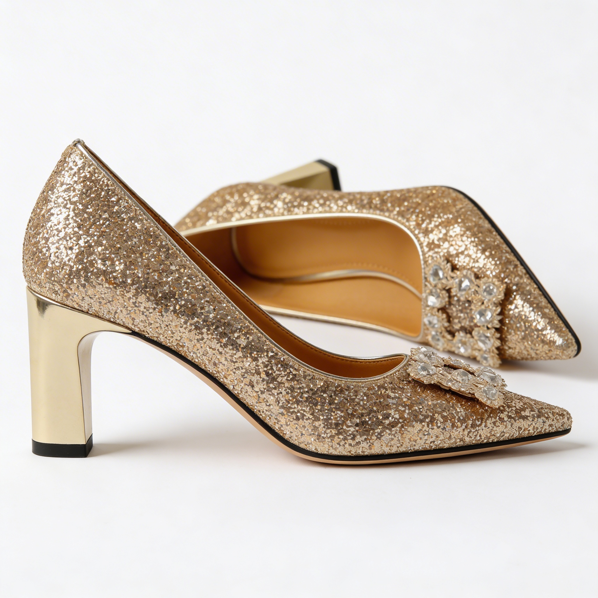 Magdalena | Orthopaedic Court Shoes with Brocade