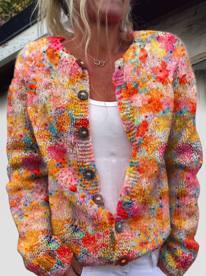Sinead™ | Cardigan with Vibrant Blooms