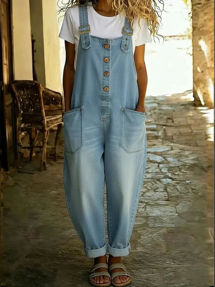 Lara™ - Denim Dungarees in Vintage Style