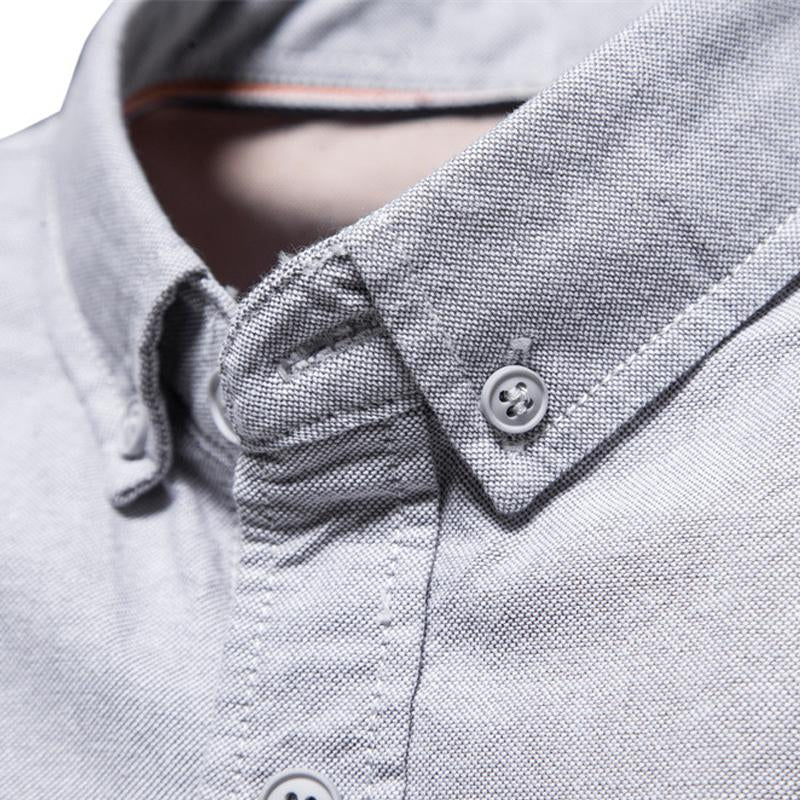 Men's plain short-sleeve collar shirt in a relaxed fit, available in multiple colours