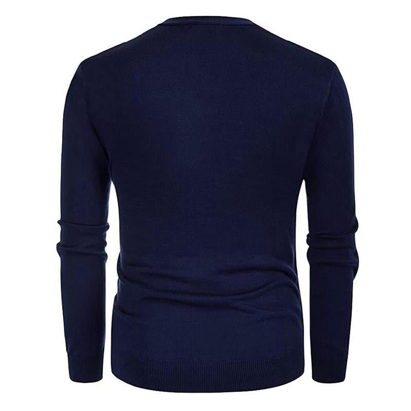 Men's striped single-breasted knit cardigan in a relaxed classic cut