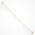 Delicate heart charm bracelet in gold tone