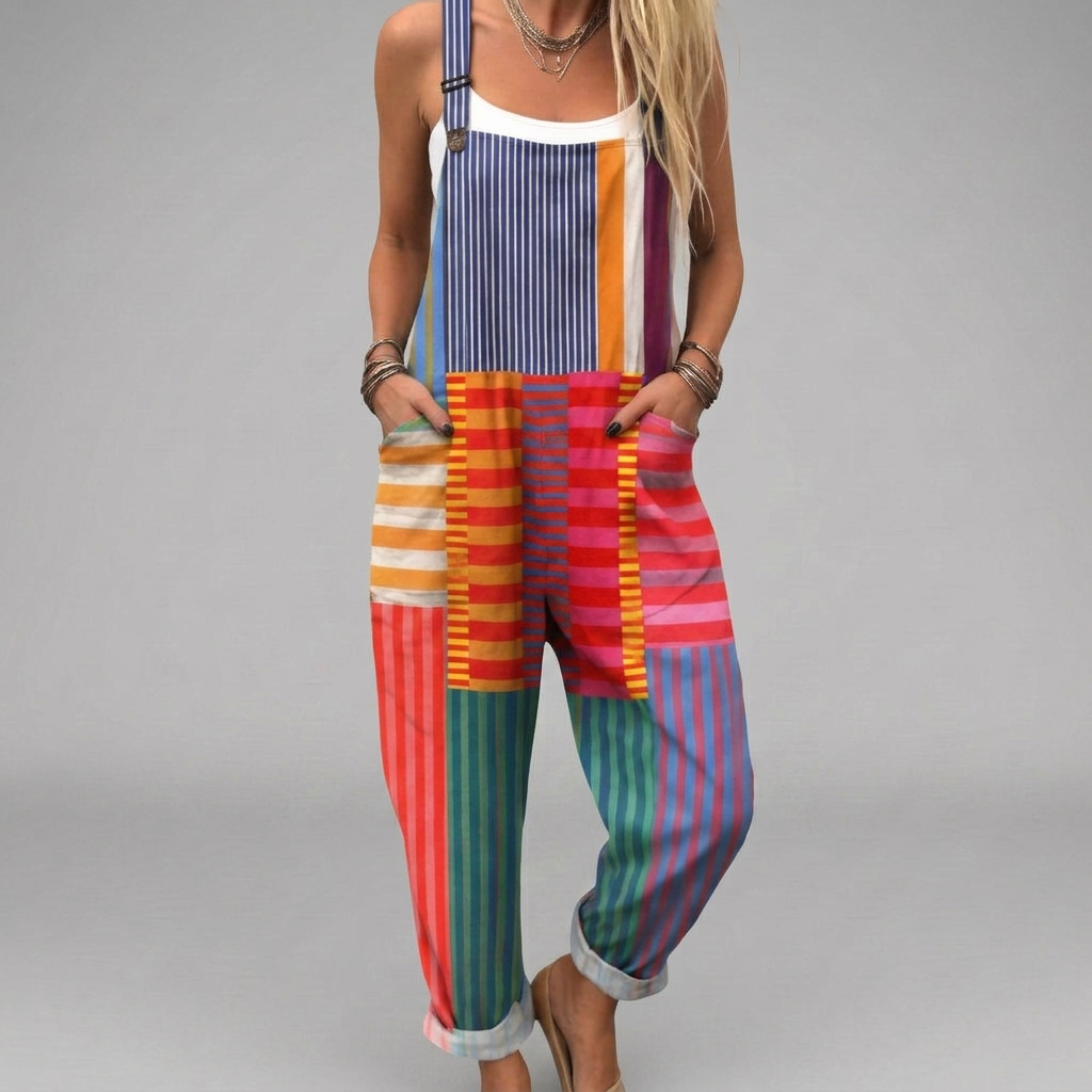 Róisín printed wide-leg jumpsuit with a flowing silhouette and elegant printed design