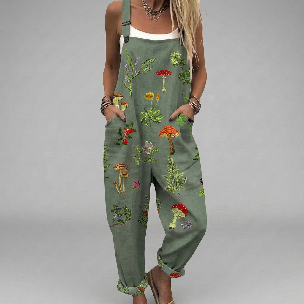 Printed Wide-Leg Jumpsuit — image 1