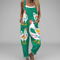 Printed wide-leg jumpsuit with adjustable straps in an elegant, relaxed silhouette