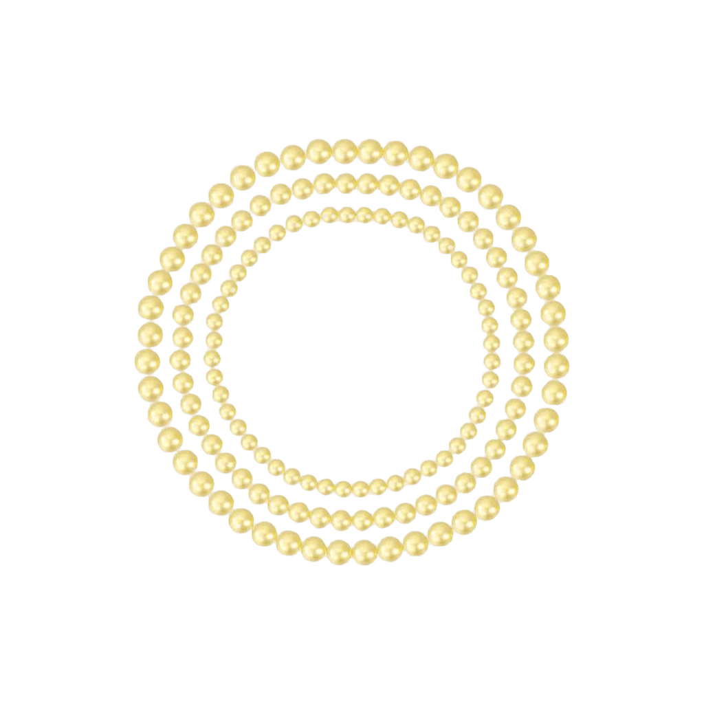 Gold beaded bracelet with smooth lustrous finish