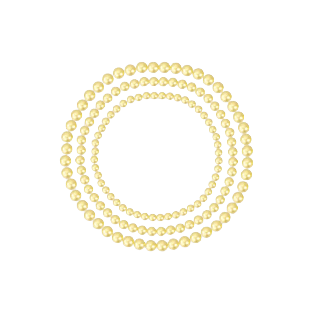 Gold beaded bracelet with smooth lustrous finish