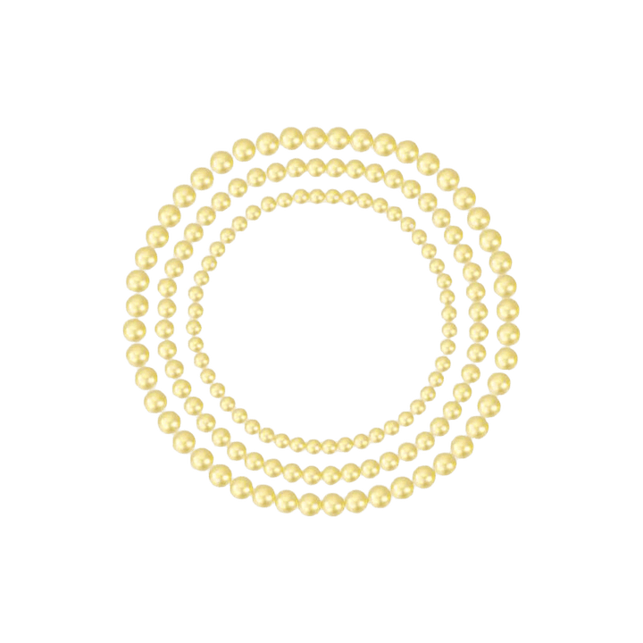 Gold beaded bracelet with smooth lustrous finish