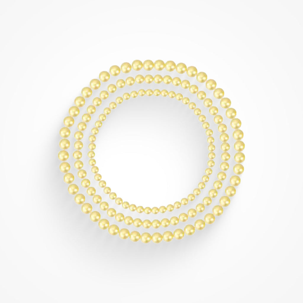 Gold beaded bracelet with smooth lustrous finish