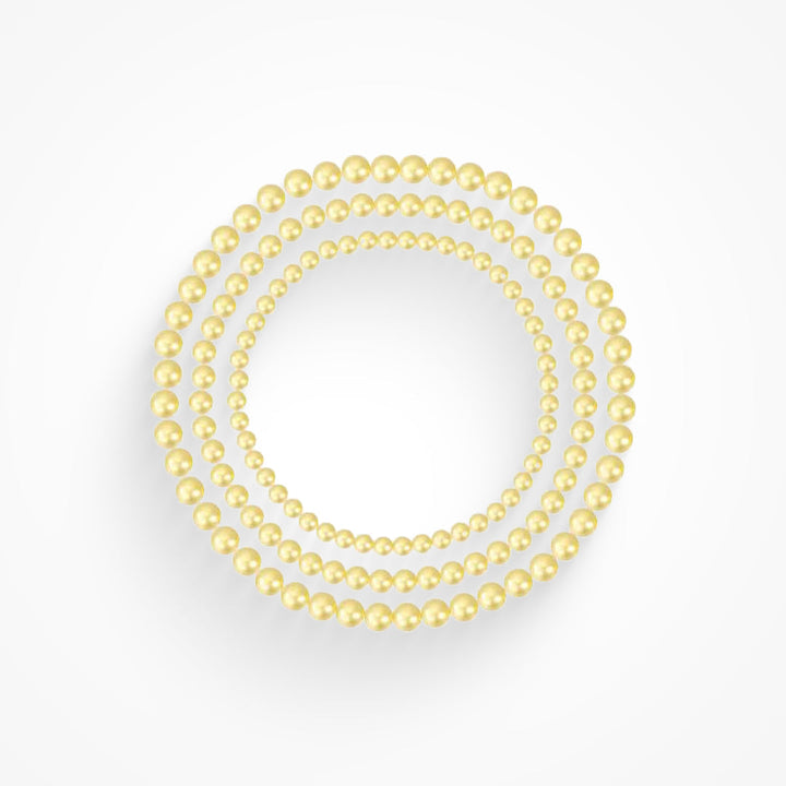 Gold beaded bracelet with smooth lustrous finish