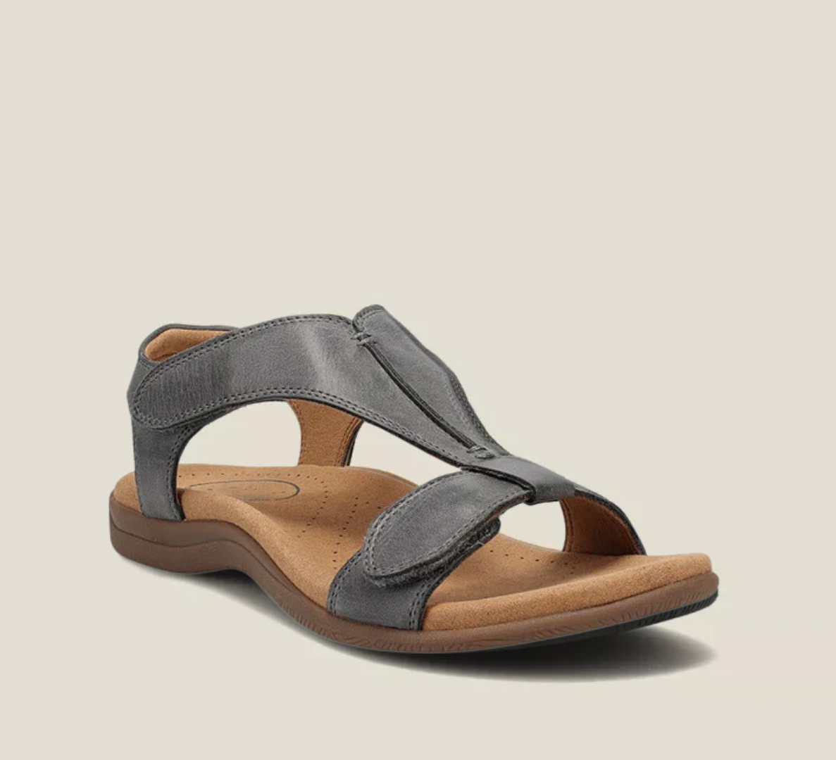 Flat T-bar sandals in classic black with a clean, simple upper