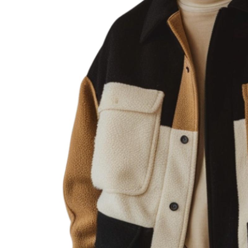 Men's vintage stand-collar casual jacket in a relaxed fit
