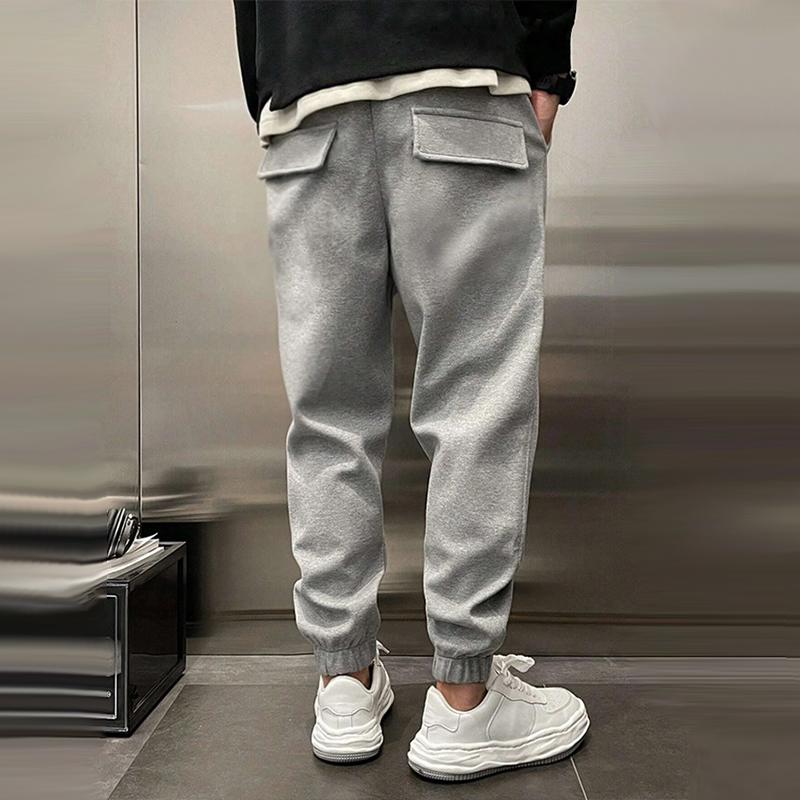 Men's jogger trousers in grey, black and dark navy with a modern tapered relaxed silhouette