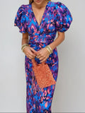 Noor™ - Midi Dress with Puff Sleeves