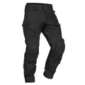 Men's tactical cargo trousers in army green with multiple pockets and reinforced knee panels
