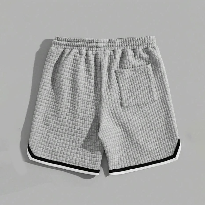 Men's relaxed casual shorts in beige, also available in white, black and grey