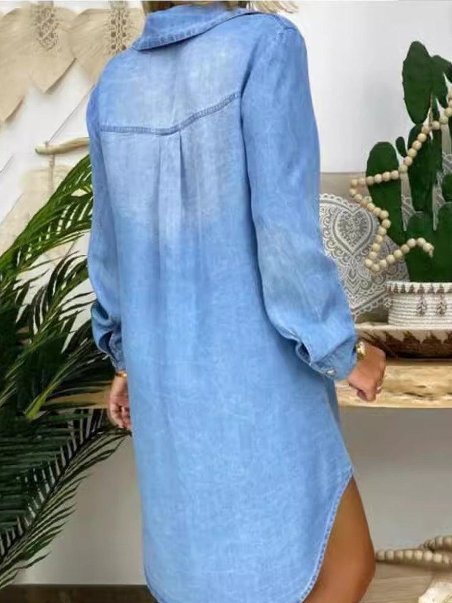 Women | Casual Elegant Denim Shirt Dress