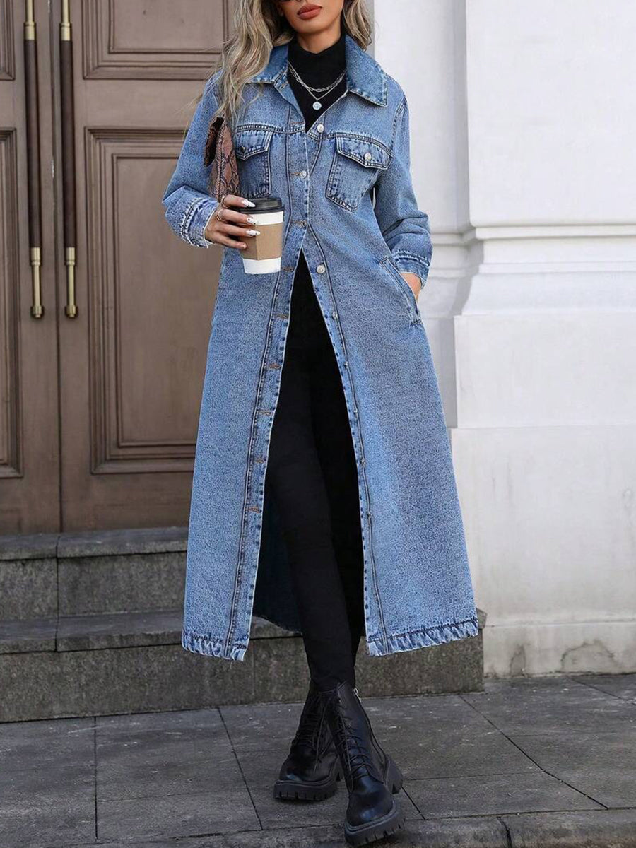 Maya | Long and Elegant Denim Jacket