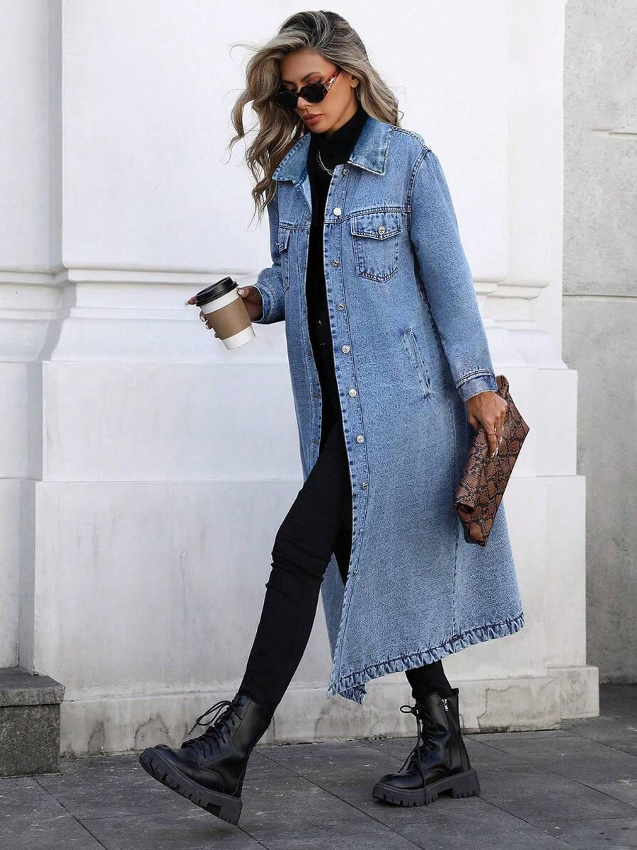Maya | Long and Elegant Denim Jacket