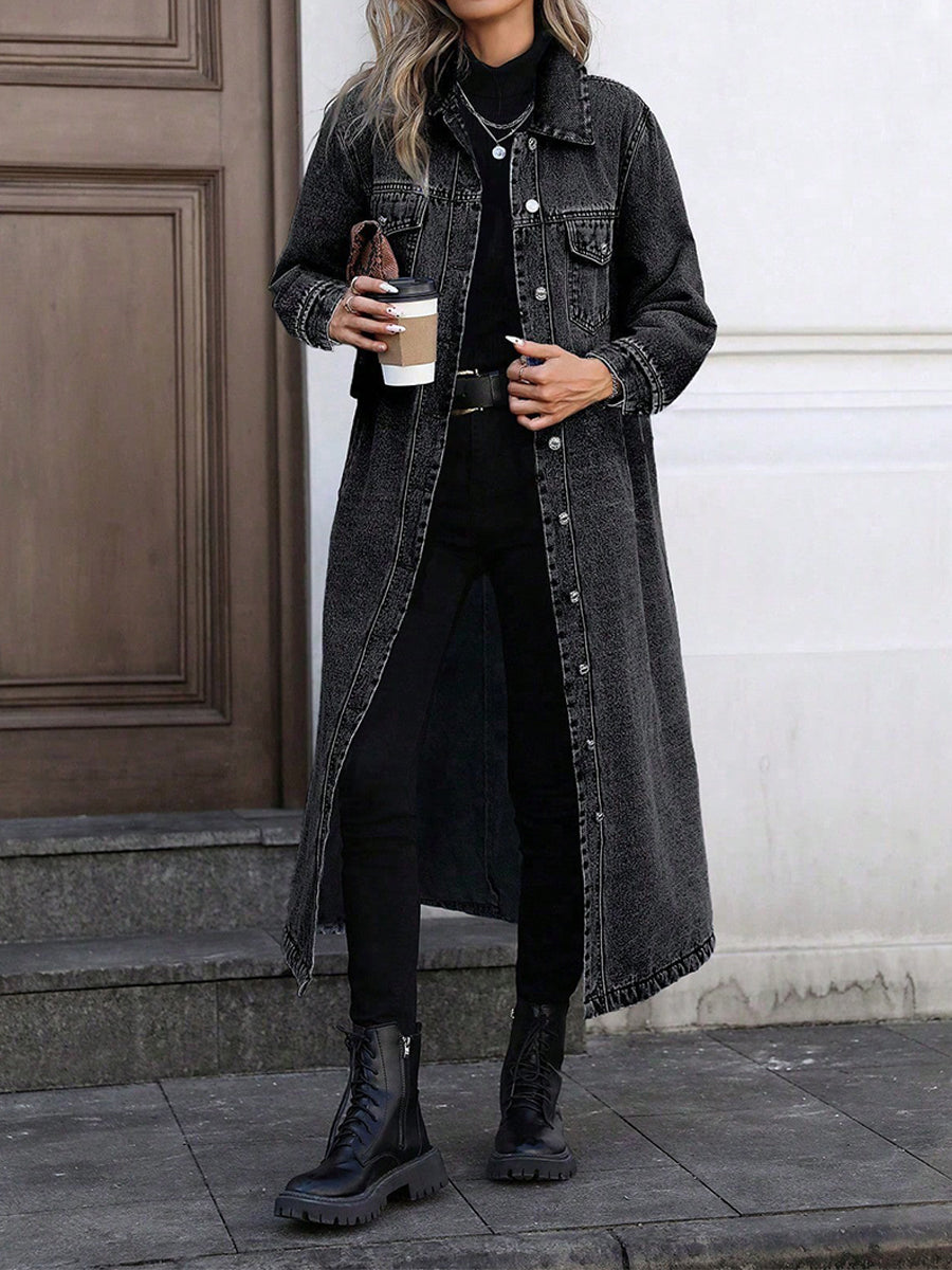 Maya | Long and Elegant Denim Jacket